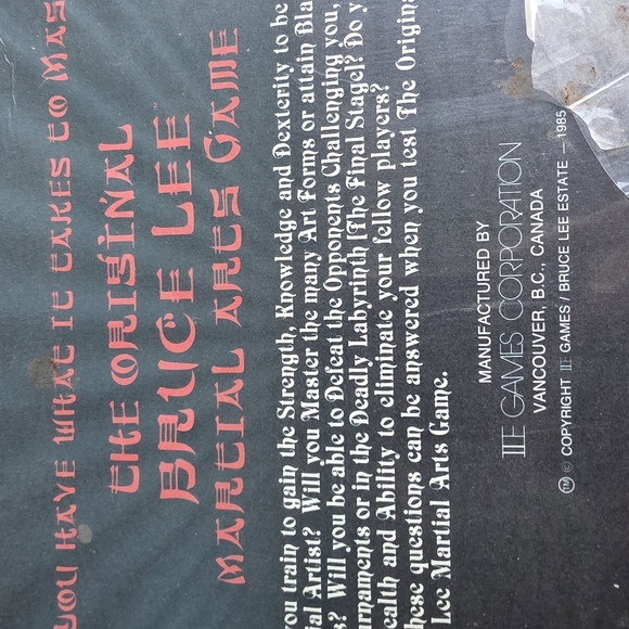 Vintage NWOT Bruce Lee Martial Arts Game Collectors Item - Picture 7 of 11